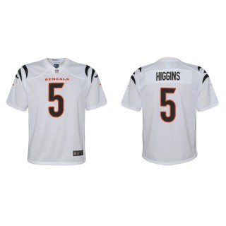 Youth Bengals Tee Higgins White Game Jersey