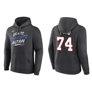Men's Bills Cody Ford Charcoal 2021 NFL Playoffs Lights Action Hoodie