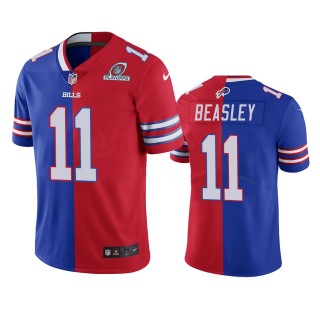 Buffalo Bills Cole Beasley Royal Red 2020 NFL Playoffs Split Jersey