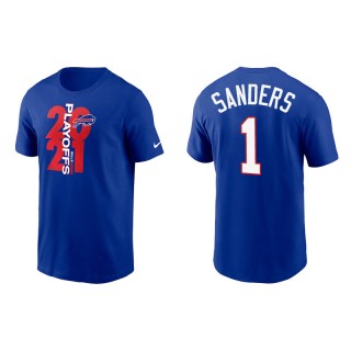 Men's Bills Emmanuel Sanders Royal 2021 NFL Playoffs T-Shirt