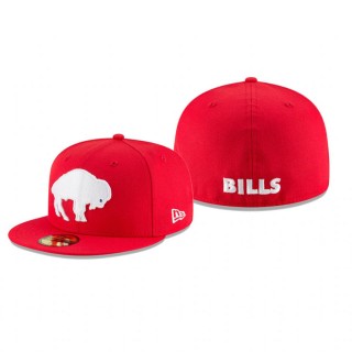 Buffalo Bills Red Omaha Throwback 59FIFTY Fitted Hat