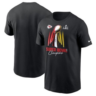 Chiefs Black Super Bowl LVIII Champions Lombardi Trophy T-Shirt