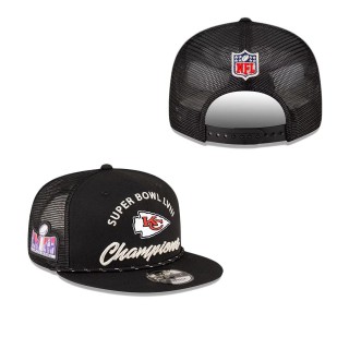 Chiefs Black Super Bowl LVIII Champions Parade 9FIFTY Snapback Hat