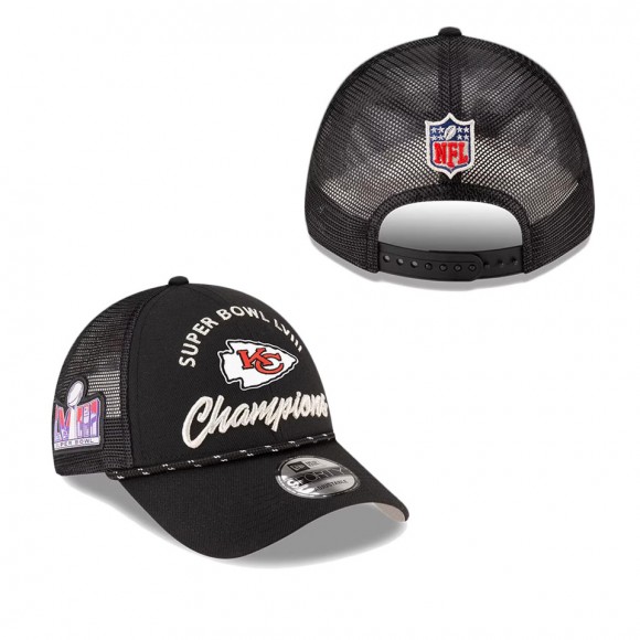 Chiefs Black Super Bowl LVIII Champions Parade 9FORTY Adjustable Hat