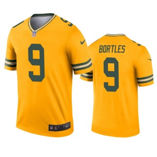 Green Bay Packers Blake Bortles Gold Inverted Legend Jersey