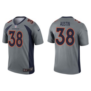 Men's Denver Broncos Blessuan Austin Gray Inverted Legend Jersey