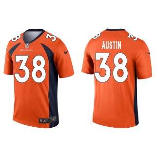 Men's Denver Broncos Blessuan Austin Orange Legend Jersey