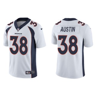 Men's Denver Broncos Blessuan Austin White Vapor Limited Jersey