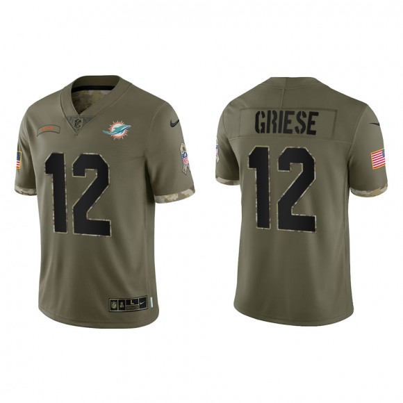 Bob Griese Miami Dolphins Olive 2022 Salute To Service Limited Jersey