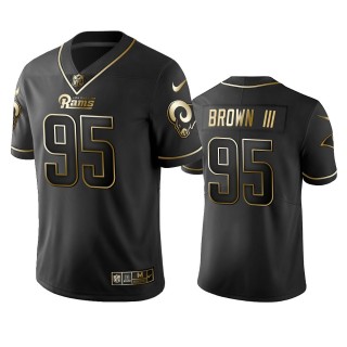 Bobby Brown III Rams Black Golden Edition Vapor Limited Jersey