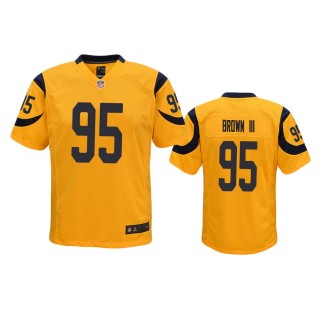 Los Angeles Rams Bobby Brown III Gold Color Rush Game Jersey
