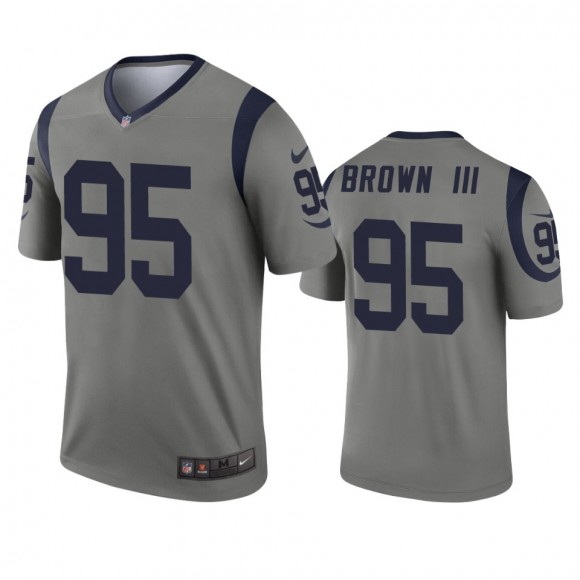 Los Angeles Rams Bobby Brown III Gray Inverted Legend Jersey