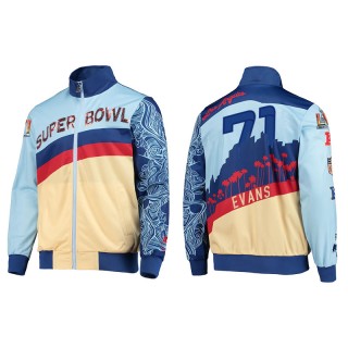 Bobby Evans Rams Blue Cream Super Bowl LVI Jacket