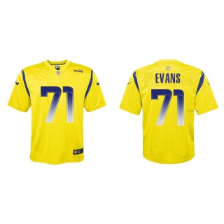 Bobby Evans Youth Los Angeles Rams Gold Inverted Game Jersey