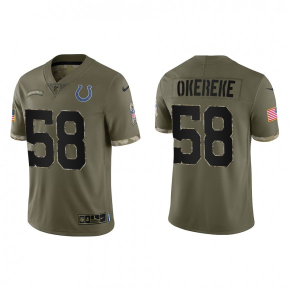 Bobby Okereke Indianapolis Colts Olive 2022 Salute To Service Limited Jersey