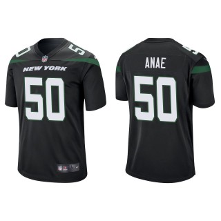 Men's New York Jets Bradlee Anae Black Game Jersey
