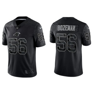 Bradley Bozeman Carolina Panthers Black Reflective Limited Jersey