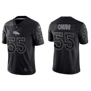 Bradley Chubb Denver Broncos Black Reflective Limited Jersey