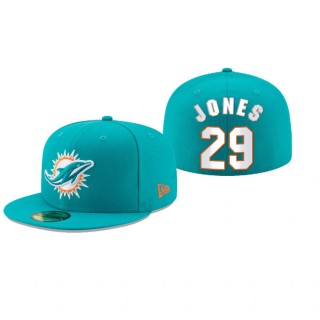 Miami Dolphins Brandon Jones Aqua Omaha 59FIFTY Fitted Hat