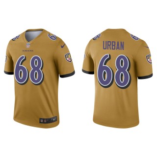 Men's Baltimore Ravens Brent Urban Gold Inverted Legend Jersey