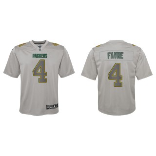 Brett Favre Youth Green Bay Packers Gray Atmosphere Game Jersey