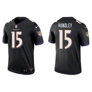 Men's Baltimore Ravens Brett Hundley Black Legend Jersey