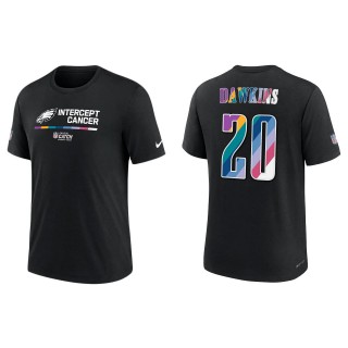 Brian Dawkins Philadelphia Eagles Black 2022 NFL Crucial Catch Performance T-Shirt