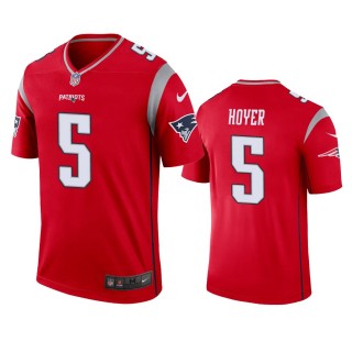 New England Patriots Brian Hoyer Red Inverted Legend Jersey