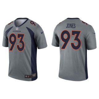 Men's Broncos D.J. Jones Gray Inverted Legend Jersey