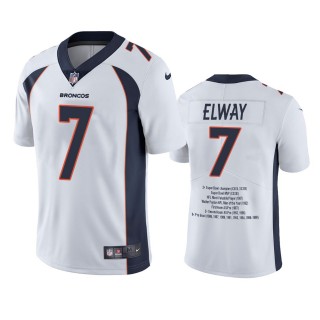 Denver Broncos John Elway White Career Highlight Limited Edition Jersey