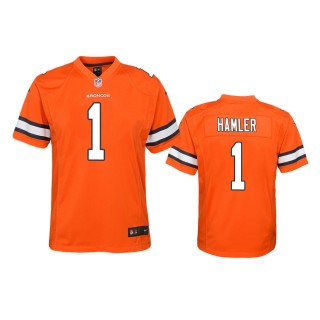 Denver Broncos K.J. Hamler Orange Color Rush Game Jersey