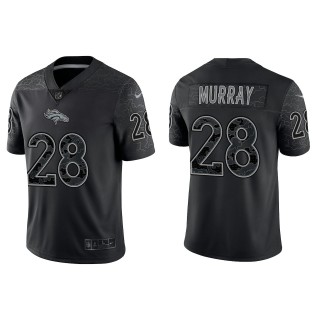 Men's Denver Broncos Latavius Murray Black Reflective Limited Jersey