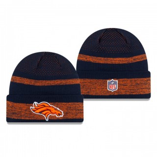 Denver Broncos Navy 2021 NFL Sideline Tech Cuffed Knit Hat