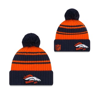 Men's Denver Broncos Orange 2022 Sideline Sport Cuffed Pom Knit Hat