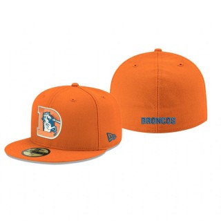 Denver Broncos Orange Omaha Throwback 59FIFTY Fitted Hat