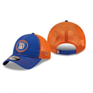 Denver Broncos Royal Orange Circle 9TWENTY Trucker Snapback Hat