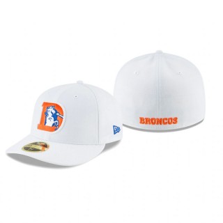 Denver Broncos White Omaha Throwback Logo Low Profile 59FIFTY Hat
