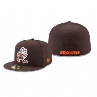 Cleveland Browns Brown Brownie Omaha Throwback 59FIFTY Fitted Hat
