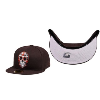 Cleveland Browns Brown Skull Edition 59FIFTY Fitted Hat