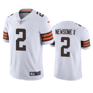 Cleveland Browns Greg Newsome II White 2021 NFL Draft Vapor Limited Jersey