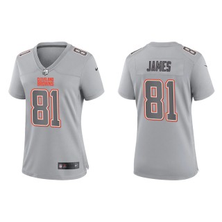 Women's Cleveland Browns Jesse James Gray Atmosphere Fashion Game Jersey