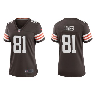 Women's Cleveland Browns Jesse James Brown Game Jersey