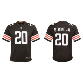 Youth Pierre Strong Jr. Browns Brown Game Jersey