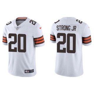 Pierre Strong Jr. Browns White Vapor Limited Jersey