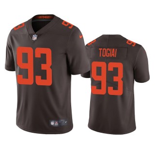 Cleveland Browns Tommy Togiai Brown Vapor Limited Jersey