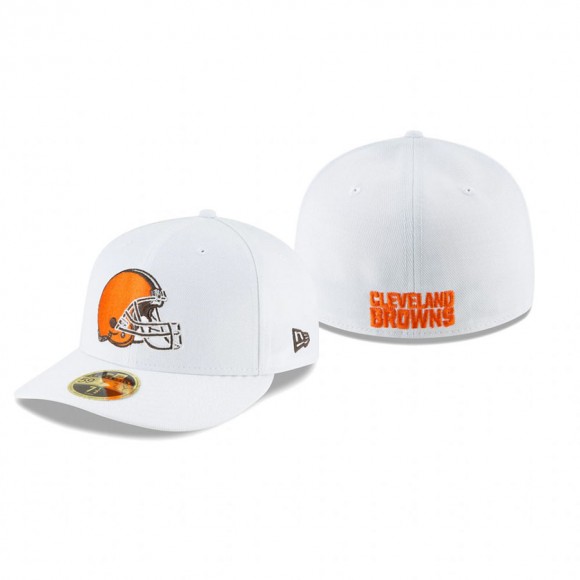 Cleveland Browns White Omaha Low Profile 59FIFTY Hat