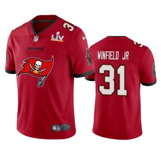 Tampa Bay Buccaneers Antoine Winfield Jr. Red Super Bowl LV Champions Primary Logo Jersey