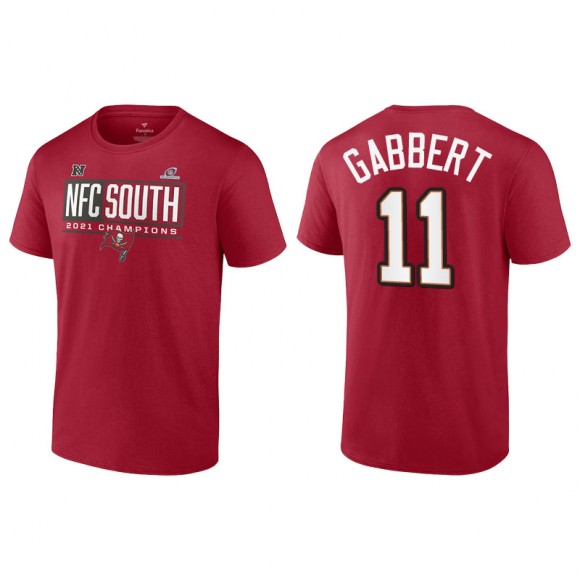 Men's Buccaneers Blaine Gabbert Red 2021 NFC South Division Champions Blocked Favorite T-Shirt