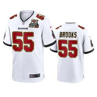 Tampa Bay Buccaneers Derrick Brooks White 2X Super Bowl Champions Patch Game Jersey