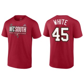 Men's Buccaneers Devin White Red 2021 NFC South Division Champions Blocked Favorite T-Shirt